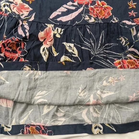 Roxy glowing energy long sleeve floral dress,color Blue, size S - Picture 11 of 15